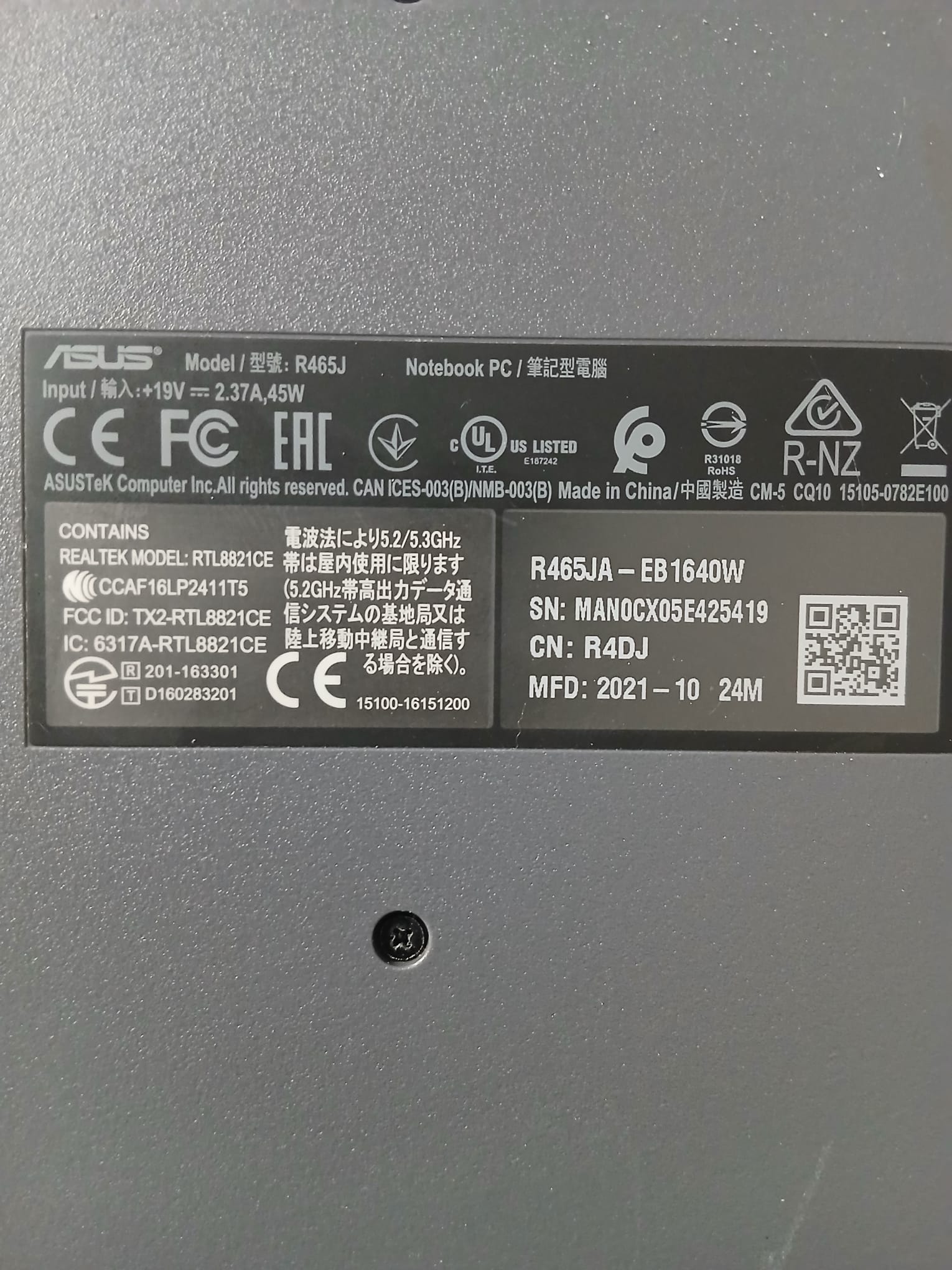 Laptop Asus i7-1065G7, 8GB, 512GB SSD