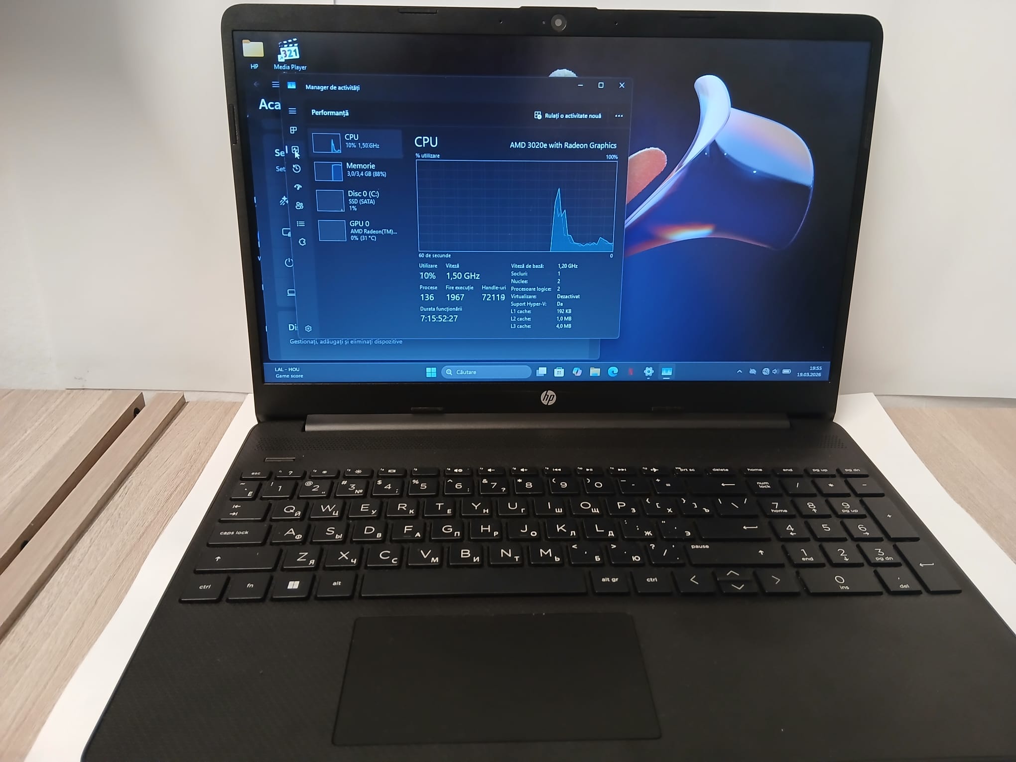 Laptop HP 15s-eq1xxx – SSD + 8GB RAM