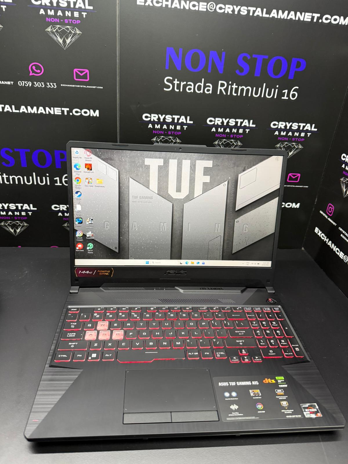 Laptop ASUS TUF A15 - Ryzen 7535HS, RTX 3050, 16GB, SSD 512GB