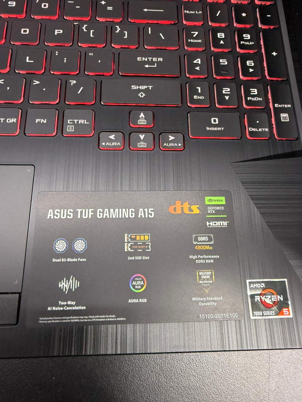 Laptop ASUS TUF A15 - Ryzen 7535HS, RTX 3050, 16GB, SSD 512GB