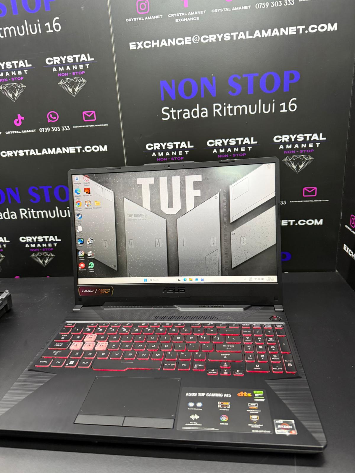 Laptop ASUS TUF A15 - Ryzen 7535HS, RTX 3050, 16GB, SSD 512GB