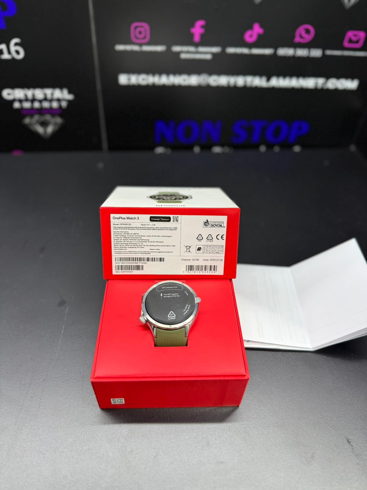 Smartwatch OnePlus Watch 3 46mm Emerald Green